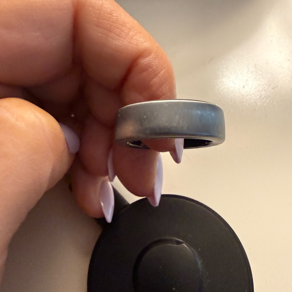 Oura Matte Silver Titanium Band Ring size 10